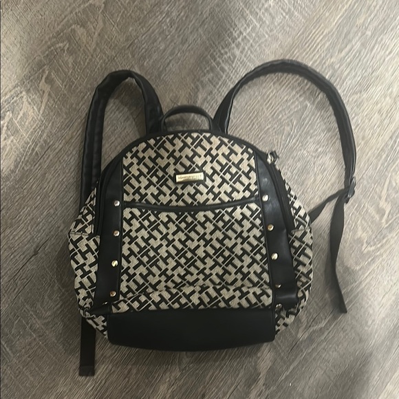 Tommy Hilfiger Cream and Black Backpacks with Striking Design - Picture 1 of 5